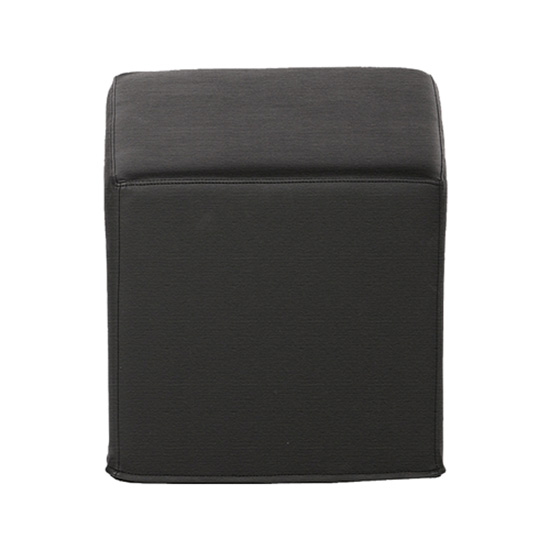 Cube Ottoman - Black Leather